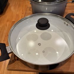 Sharper Image Fry Pan With Cover 