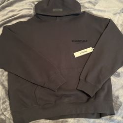 Black Fear Of God Essentials Hoodie