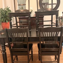 Wood Dining Table And Chairs  