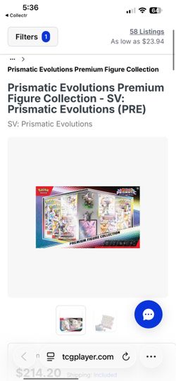 Pokémon Prismatic Evolutions Premium Figure Collection