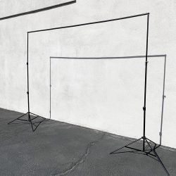$40 (New) Heavy duty backdrop stand 8.5x10 ft adjustable photography background w/ clips and carry bag 