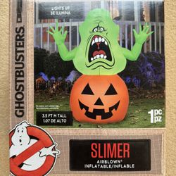 Gemmy Ghostbusters Slimer Halloween Inflatable 3.5 Ft Tall NEW!