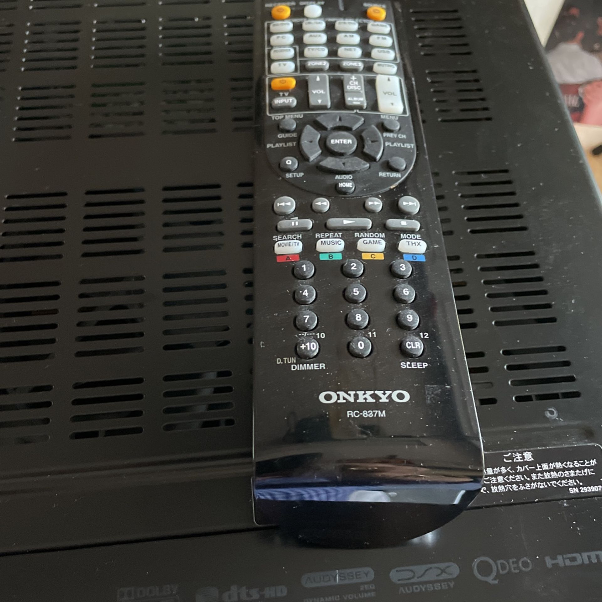 Onkyo Remote RC-837 M