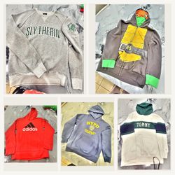 Mixed Lot of 5 Graphic Sweatshirts and Hoodies