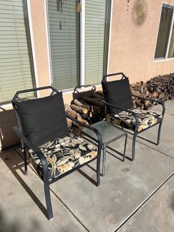 Porch chairs and table set $55