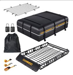 CAMMOO 64"x39" Roof Rack Basket Removable Fairing.