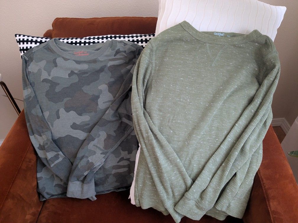 Boys Cat&Jack Long Sleeve Shirt Bundle Size M(8)