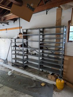 Metal shelves