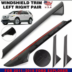 Moldura FOR 11-19 FORD EXPLORER OUTER WINDSHIELD A-PILLAR TRIM MOLDING PANEL LEFT+RIGHT