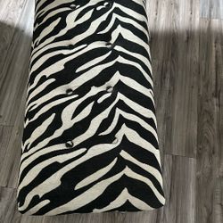 Bench Zebra Pattern With Aluminum Legs 
