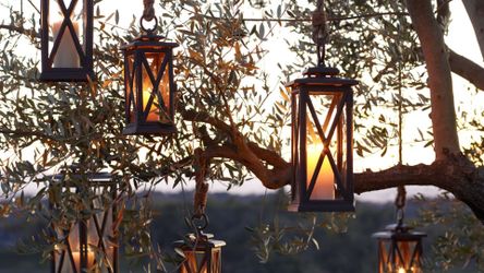 Restoration Hardware Aged Bronze Cast Iron Lanterns: Set of 3 (1 Large, 2 Medium)