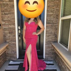 Pink Sequence Formal Dress