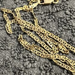 10k Yellow Gold Unisex Mariner Chain Necklace. $400