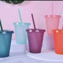 16oz Tumbler With Lid & Straw