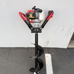 8” One Men V-Type 55cc 2-Stroke Gas Powered Post Hole Digger Bit Auger Digger Engine Head EPA Tools Gasoline 