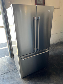 Great deal — Beko Stainless French Door Fridge (clean, bottom freezer)