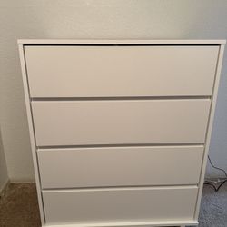 White Dresser 32 L x 19 W x 40 H (four drawers)