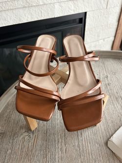 Brown heeled Sandals