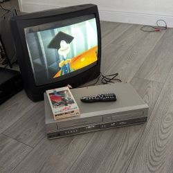 Tv 27” VHS And DVD Retro