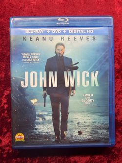 John Wick Blu-ray DVD Digital HD Keanu Reeves 3 Disc Combo Pack