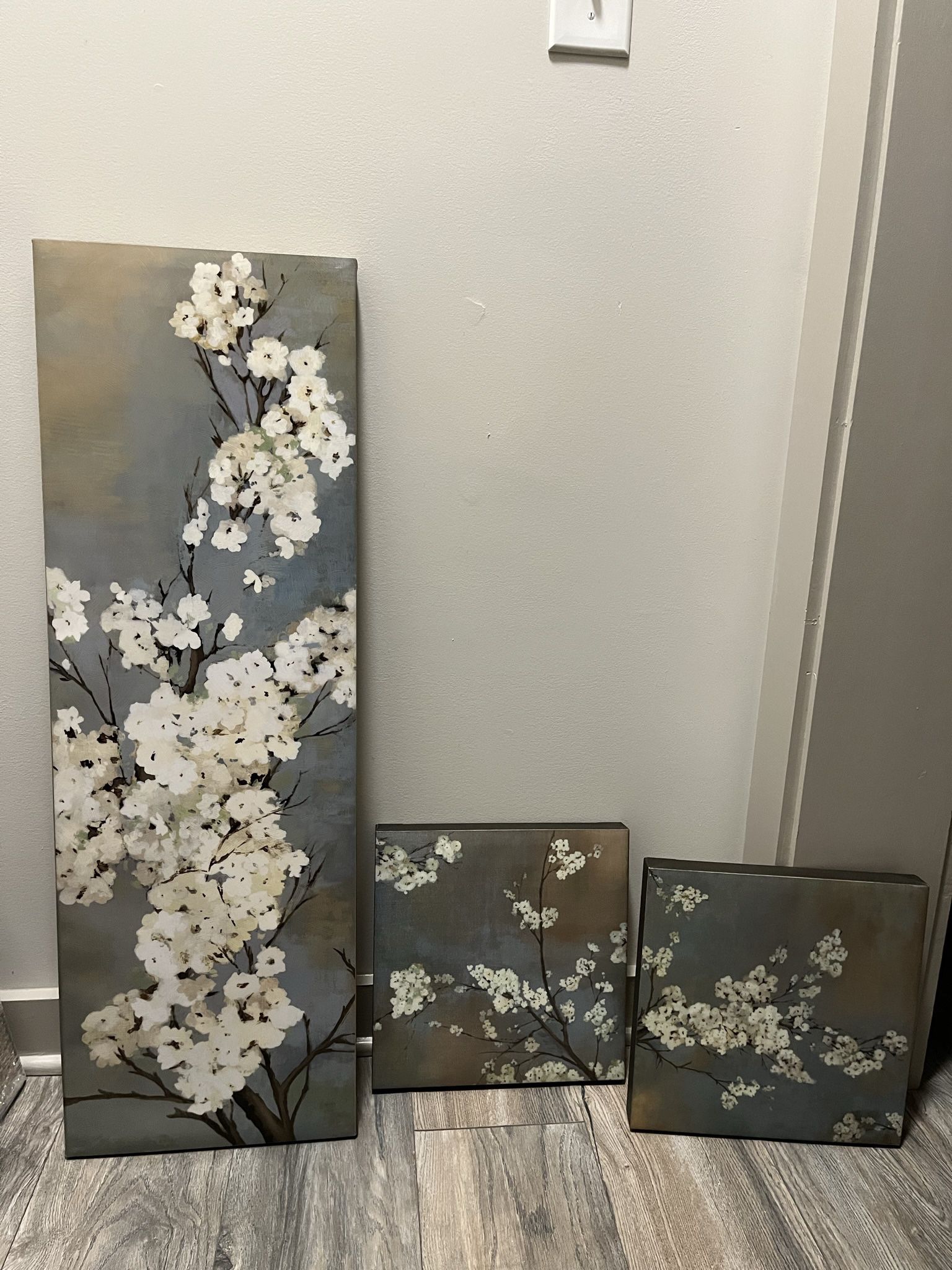 Beautiful Canvas White Floral Art…