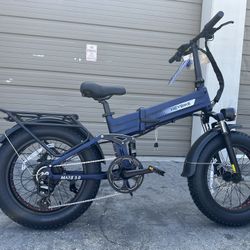 HEYBIKE Mars 3.0 Full Suspension Torque Sensor Folding Electric Bike In Blue