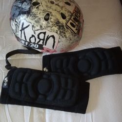Skate Board Helmet And Elbow Pads 
