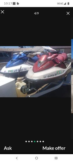 SEADOO GTX JET SKIS BOTH RUN AMAZING LOW HOURS FULLY SERVICED  RED VTEC 155 BLUE DIRECT INJECTION  WITH LEARNERS KEY 7500 PACKAGE DEAL