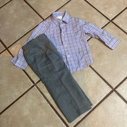 Toddler Boys 2Pc Outfit Size 2T Dress Shirt And Pants By Van Heusen NNTS 