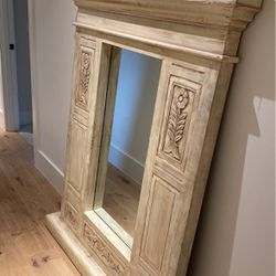 Wood Carved Mirror 