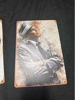 Tin signs, $6 a piece, I’ll sell all 4 for $15
