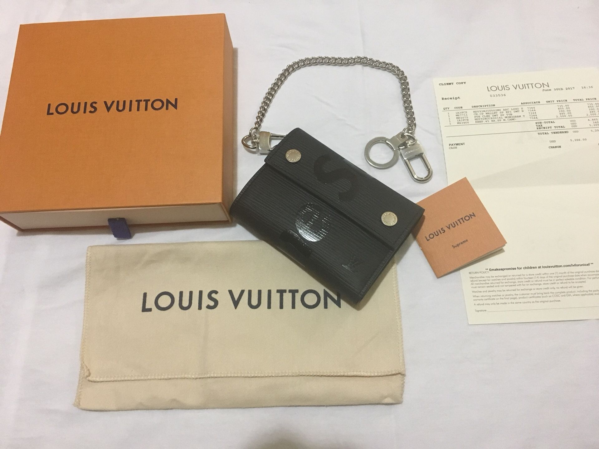 Original Supreme X Louis Vuitton Epi Leather Wallet!