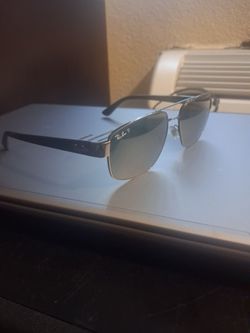 Ray-Ban Polarized Sunglasses Silver Metal Frame