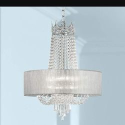 Hallie 21" Wide Clear Crystal Chandelier