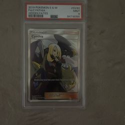 2019 Pokemon Sun And Moon Cynthia Hidden Fates Psa 9