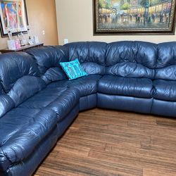 Leather Sectional and recliner