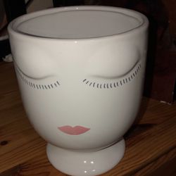 Flower Vase With a Face 