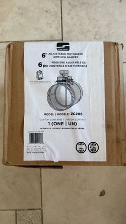Suncourt 6 in. Motorized Adjustable Airflow Damper, Normally Closed New!!! Pickup in Irvine/Tustin Is Welcome Customize airflow and temperature throug