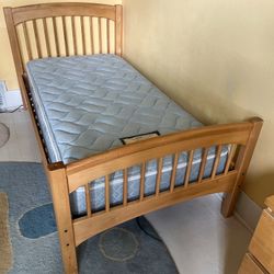 TWO Twin Matching Bed Frames And Mattresses