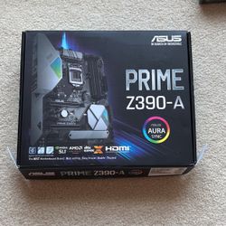 Unused Asus Prime Z390-A Motherboard
