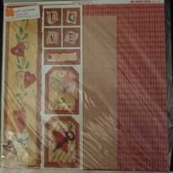 Love/Valentine's theme 12"x12" scrapbooking kit