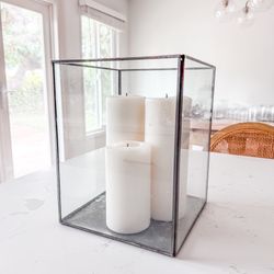 Decor: Rustic glass display - 8 total 