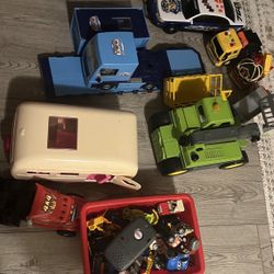  Toy Trucks & Camping Car & Small Cars – Great Condition!