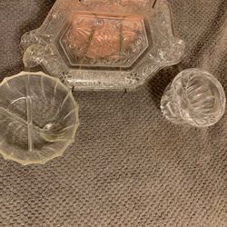 3 Glassware Items