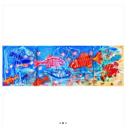 Lagoon triptych original painting