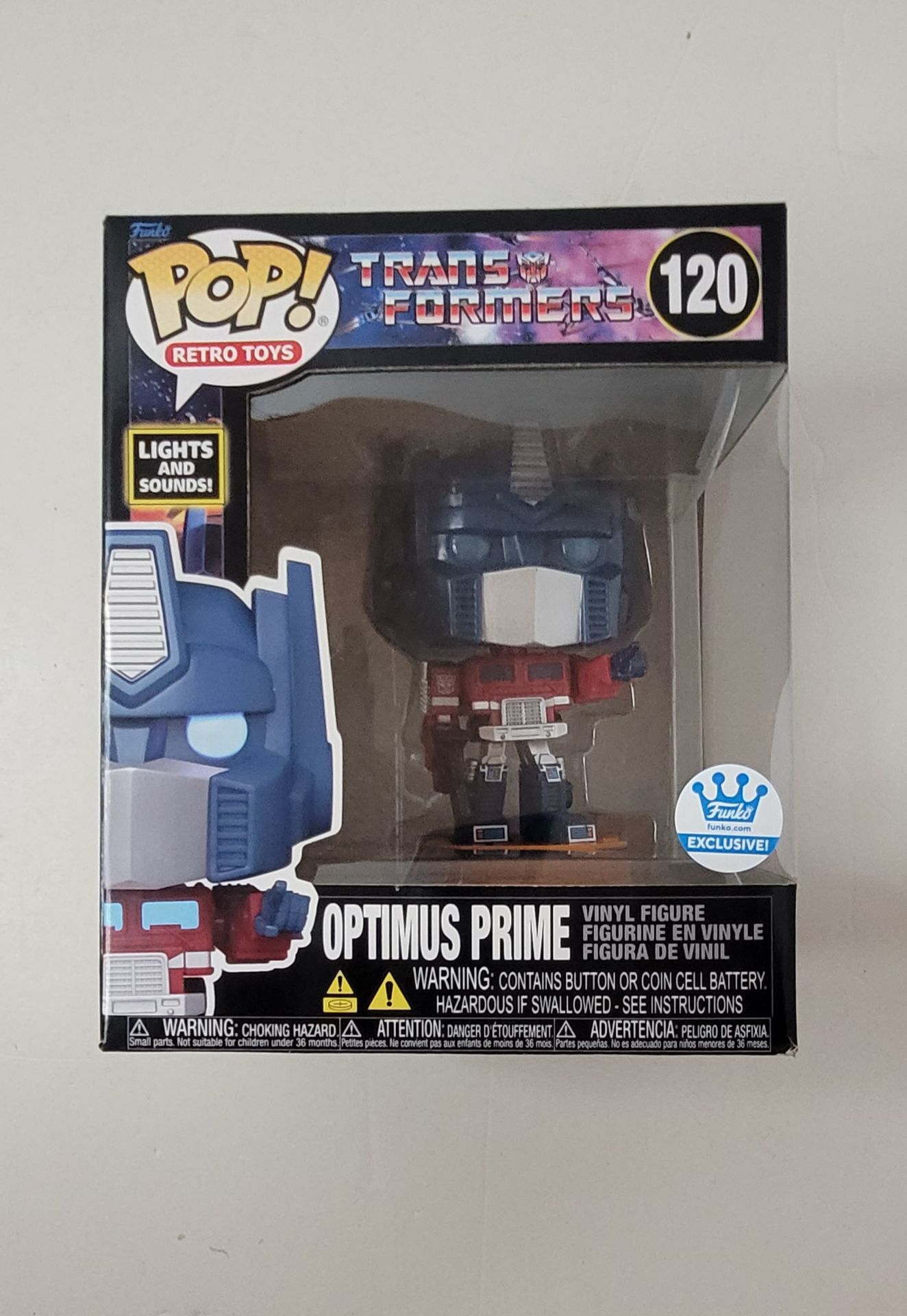 Funko Pop! Retro Toys - #120 Transformers Lights & Sounds Optimus Prime (Exclusive) 6.75 inches