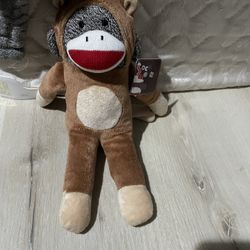 Classic Reindeer Holiday Sock Monkey 12 Inch