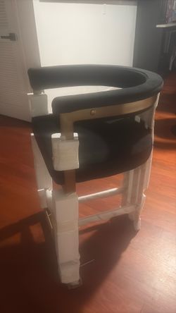 Bar stool black and gold new (4)