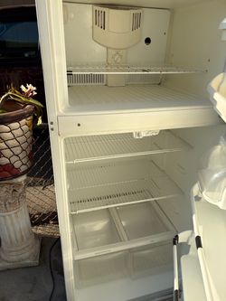 White Refrigerator with Wire Shelves