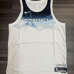 Minnesota Timberwolves Authentic Player City Edition Jersey Length +2 Size 52 XL 